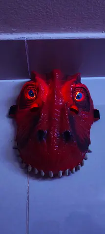 Red Dinosaur Mask with Light Up Eyes and sound