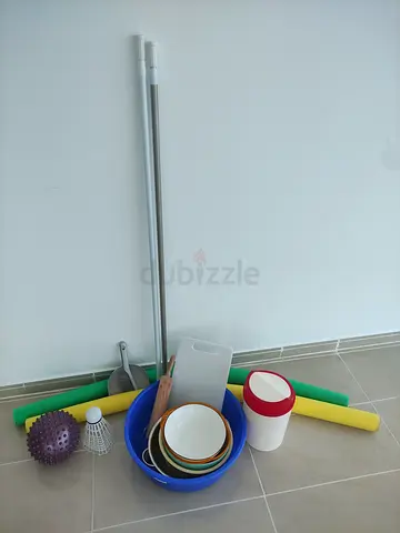 Household cleaning tools bundle — mops, buckets, bowls and accessories