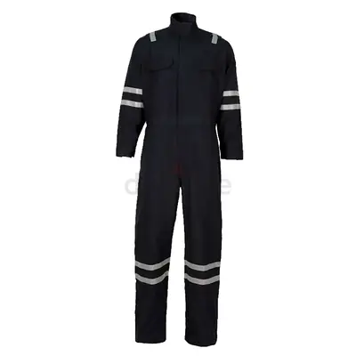 Black Reflective Safety Coverall Jumpsuit - Work Overall