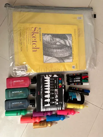 Art Supplies (Posca, Montana, Acrylic paint, Sketchbooks) Negotiable