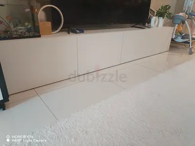 Minimalist Low White TV Cabinet / Entertainment Unit
