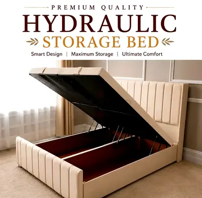 Hydraulic Storage Premium Quality Bed Frame Queen, Double, King, Single