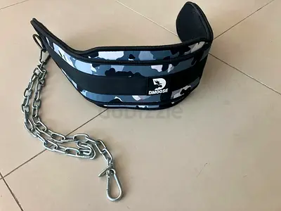 DMoose Dip Belt with Chain, Camouflage, for Weighted Dips and Pull Ups