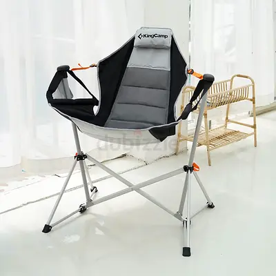 KingCamp Folding Swing Camping Chair with Headrest