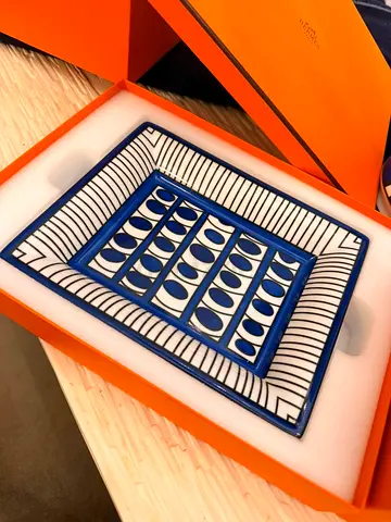 Hermès Bleus d’Ailleurs Rectangular Tray