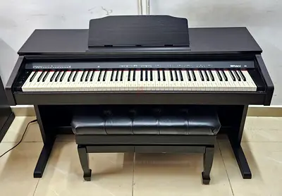 The Roland RP30 is a budget-friendly 88-key digital console piano designed for beginners and student