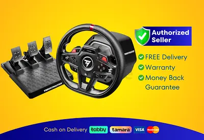 Thrust Master PlayStation Force Feedback Racing Wheel and Pedal Set | Brand New | Warranty | FREE