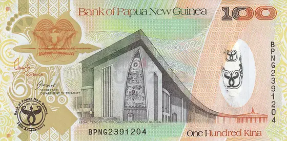 PAPUA NEW GUINEA 100 KINA COMMEMORATIVE BANKNOTE 2008