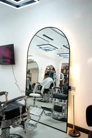 Large Arched Wall Mirror with Backlit Edge - Salon/Decor Piece