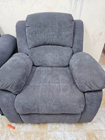 Comfortable Grey Recliner Armchair - Good Condition