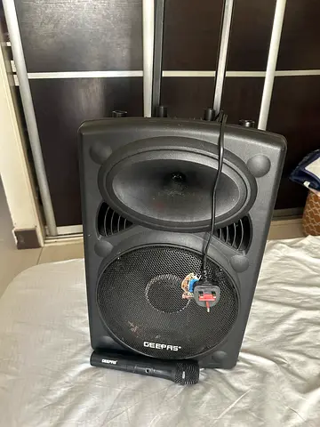 USED: Portable Karaoke/PA Speaker with Wired Mic (one speaker)