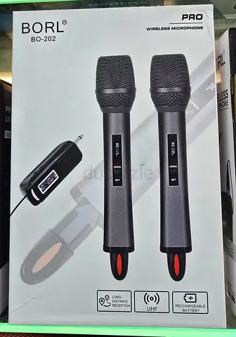 Borl BO-202 Wireless microphone set 2 in 1 - Brand new