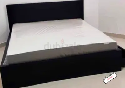 IKEA Malam king size 180×200cm bed frame with IKEA mattress and 2 big storage drawers underneath is