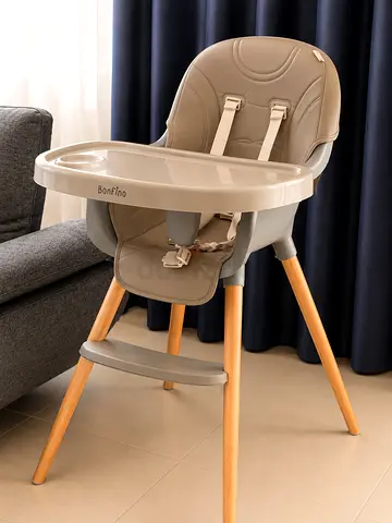 Bonfino Adjustable Baby High Chair with Tray and Safety Harness