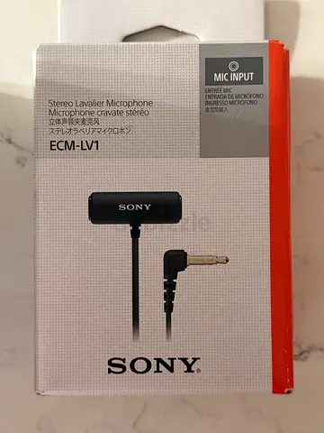 Brand New Sony ECM-LV1 Stereo Lavalier Microphone – Unopened