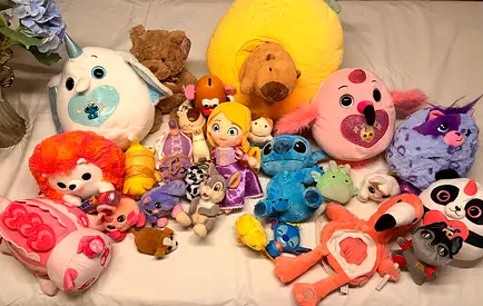 Toys for Girls: Barbie doll house, stuffed animals, figures and accessories