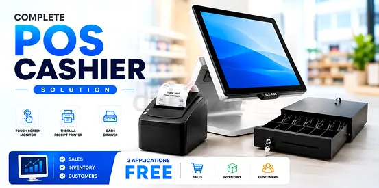 Brand new POS system complete cashier hardware with software