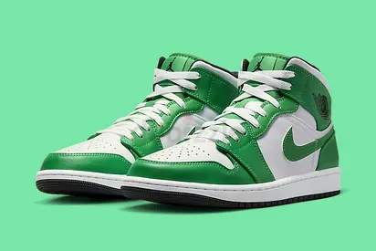 Air Jordan 1 Mid Lucky Green for sale