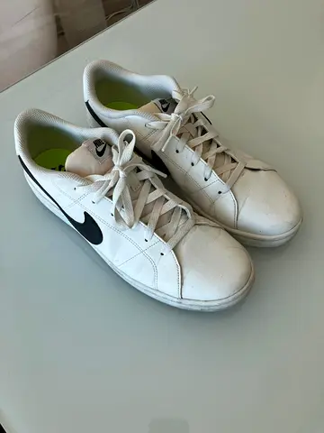 Nike Court Royale 2 Low Mens Sneakers, White with Black Swoosh