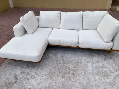 West Elm L Shape Sofa Beige