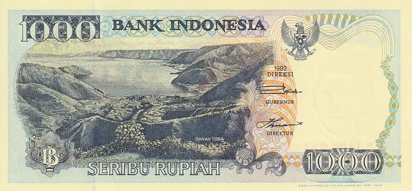INDONESIA 1000 RUPIAH BANKNOTE 1992