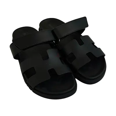 Mastercopy of Hermes Chypre Sandals in Leather slide sandals, size unlisted comfortable casual wear