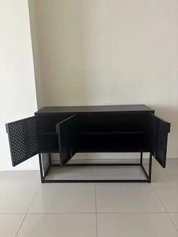 Black storage cabinet