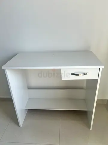 Simple white rectangular side table / console table