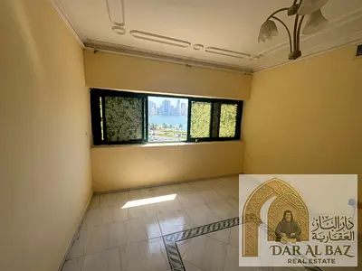 Three bedrooms and a living room for annual rent in Sharjah, Al Majaz 2 | Master maid's room | Clear sharing contract | Sea view | Two balconies | Fle