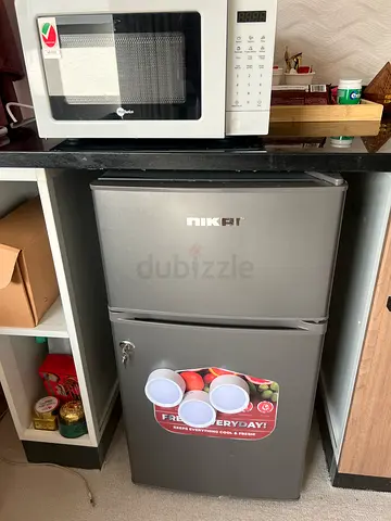 Compact mini fridge - good working condition and microwave