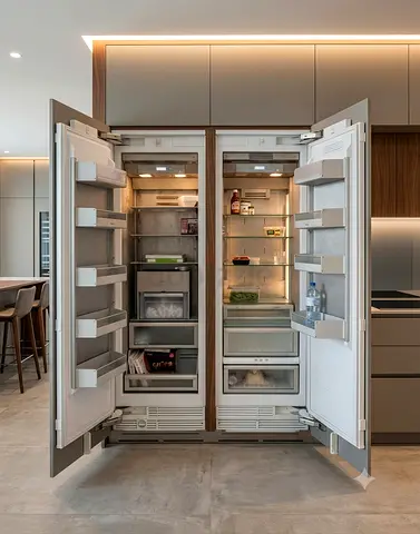 Gaggenau latest model series 400 separate fridge and freezer set built-in fully-integrated