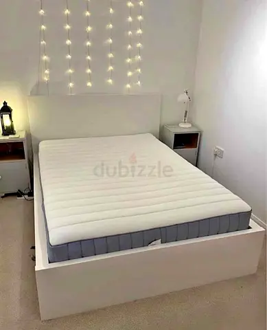IKEA MALM King Size Bed + 2 Storage Drawers + Mattress