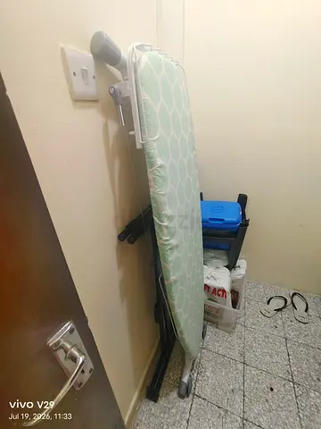 Heavy duty iron board with wheels