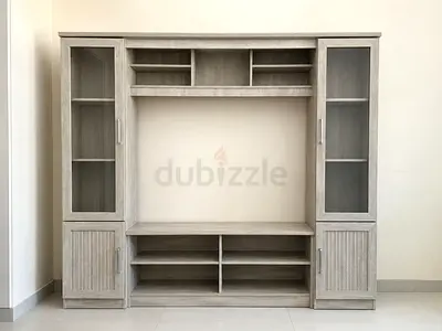 Large Wooden Entertainment Center / TV Wall Unit - 200cm x 183cm