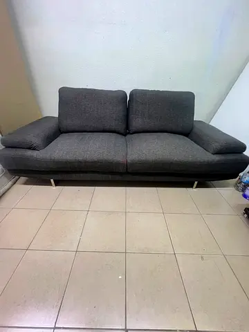 Dark grey 3-seater fabric sofa in good condition