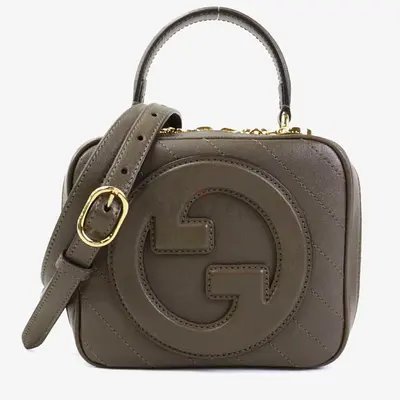 Gucci Blondie Brown Leather Shoulder Bag