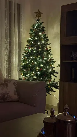 Christmas Tree with Ornaments and Star Topper