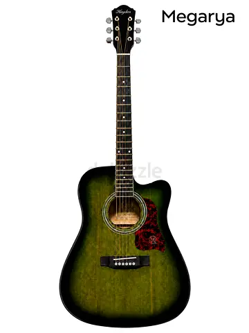 41 Green Sunburst Acoustic Guitar | Full Size Cutaway | Alloy Steel Strings