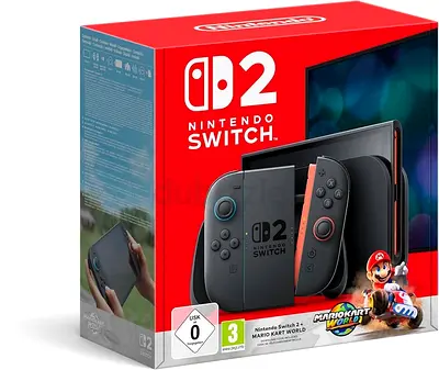Nintendo Switch 2 Mario kart bundle +256 extra memory card + travel case