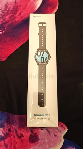 TicWatch Pro 5 Wear OS Smartwatch with box, and extras