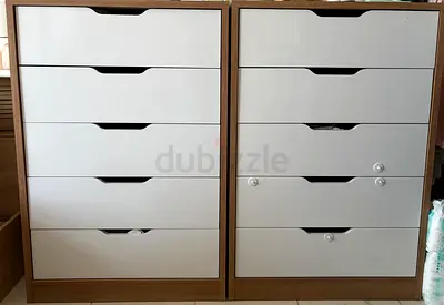 2 pieces Chest of 5-Drawers