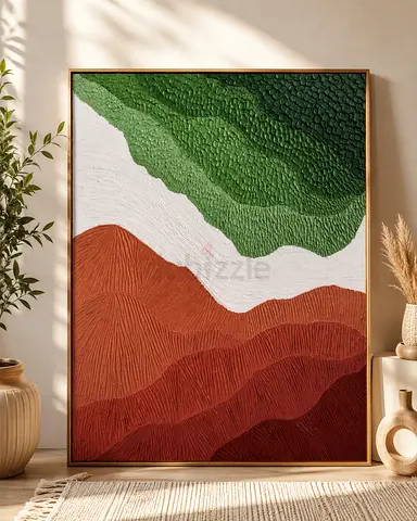 Handmade Textured Abstract Wall Art 120*90– Floating Frame