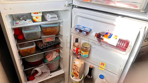 Used Double-Door Refrigerator with Freezer - Good Working Condition
