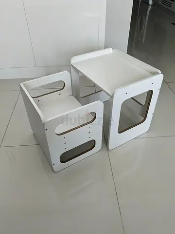 White wooden table and chair set 40*30*39cm