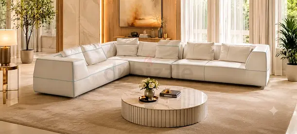 BB Italia Authentic Tufty-Time Luxury White Leather Modular Sectional Sofa – Signature Quilted Des