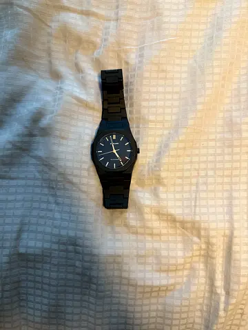 D1 Milano - Black mens analog wristwatch with metal bracelet - perfect condition