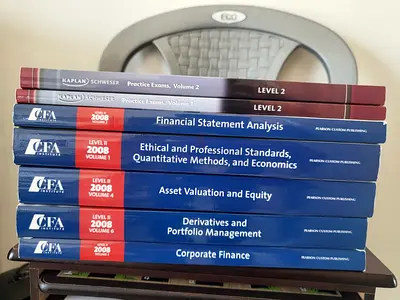 CFA Level 2 Book set (volume 1-6) + Practice Exams (Volume 1-2)