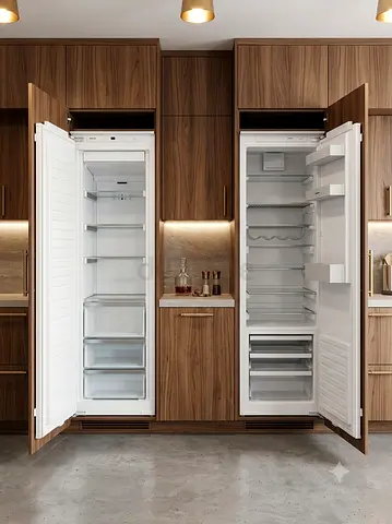 Gaggenau latest model separate fridge and freezer set built-in fully-integrated