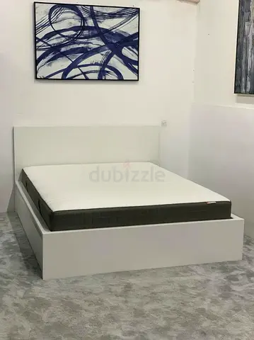 Ikea malm king storage bed with ikea mattress like new - Excellent condition