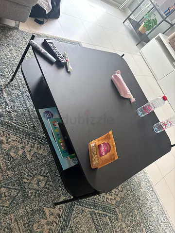 Modern Black Coffee Table with Lower Shelf - Great Condition